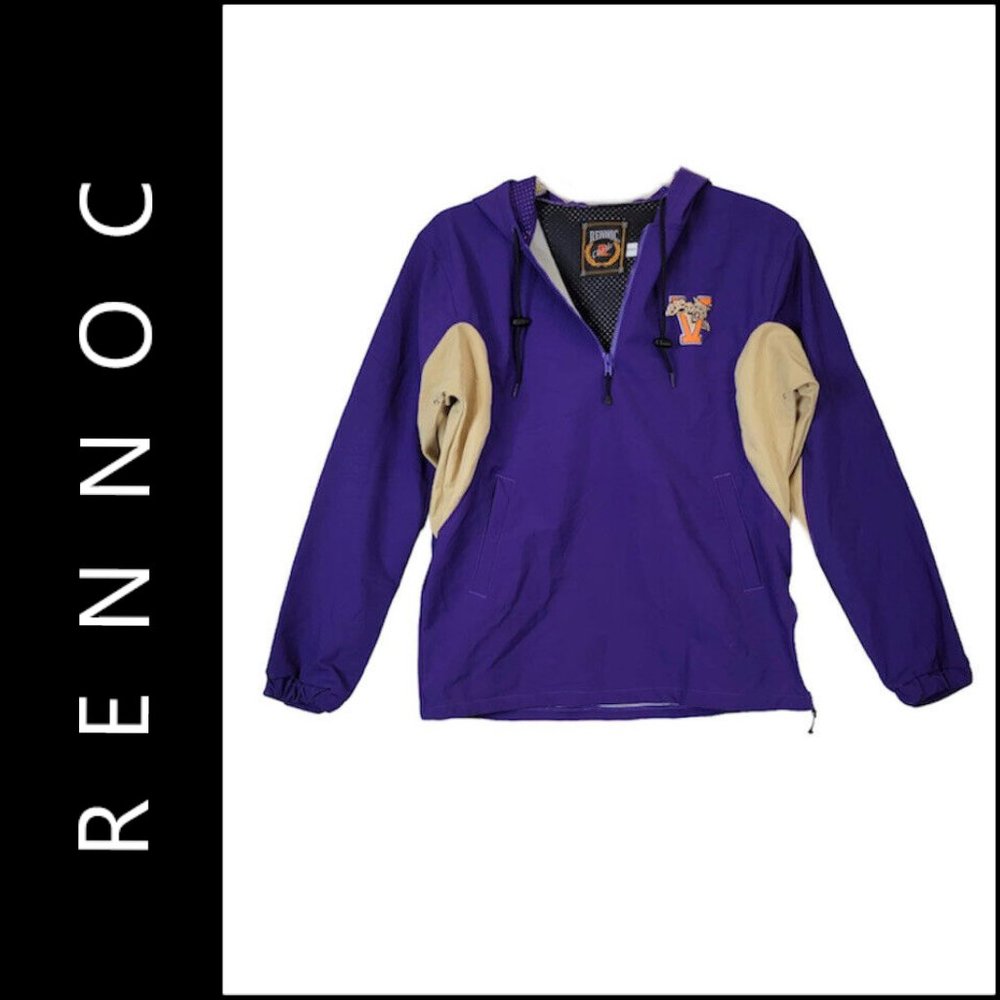 Rennoc Classic Women's Full Zipper Hooded Winter Jacket Size Medium Violet